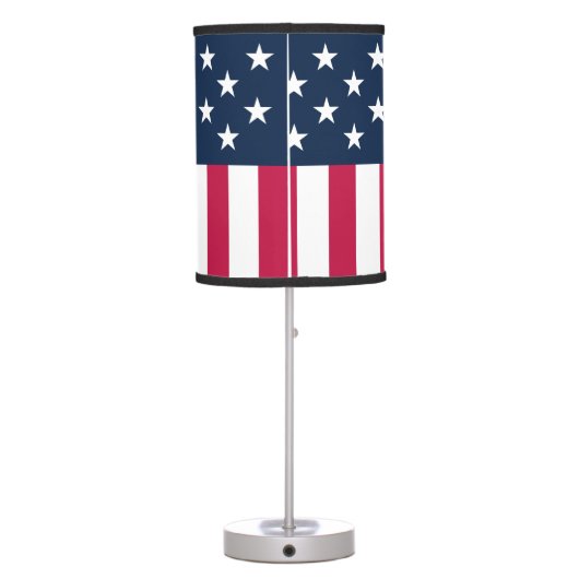 Patriotic Stars & Stripes Table Lamp (Back)