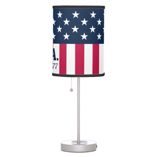 Patriotic Stars & Stripes Table Lamp (Right)