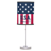 Patriotic Stars & Stripes Table Lamp (Front)