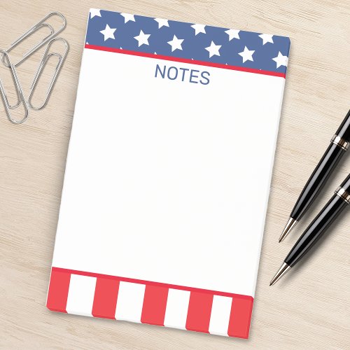 Patriotic Stars  Stripes USA American Flag Post_it Notes