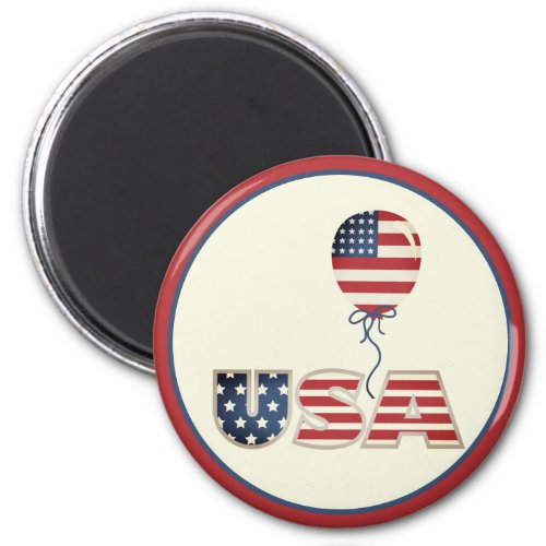 Patriotic Stars  Stripes USA  Magnet