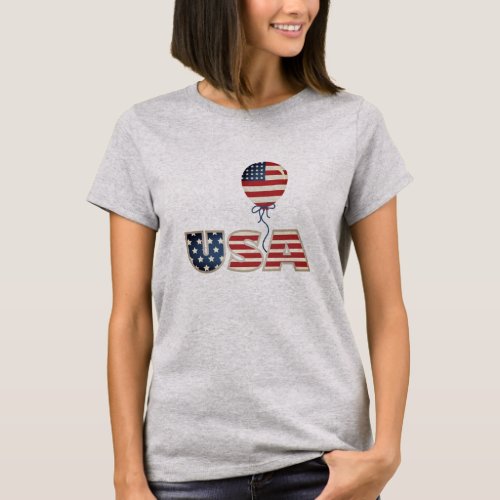 Patriotic Stars  Stripes USA T_Shirt