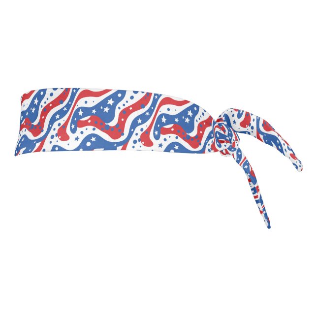 Patriotic Stars Tie Headband (Rotate 90)