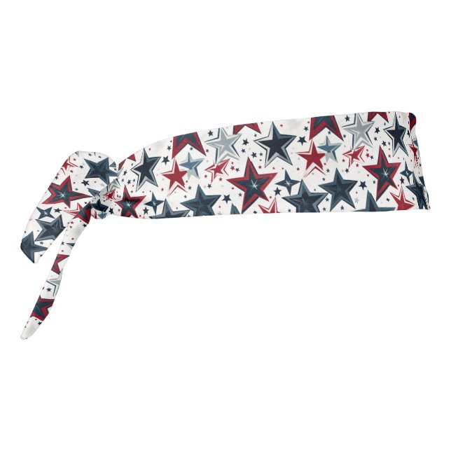 Patriotic Stars Tie Headband (Rotate 270)