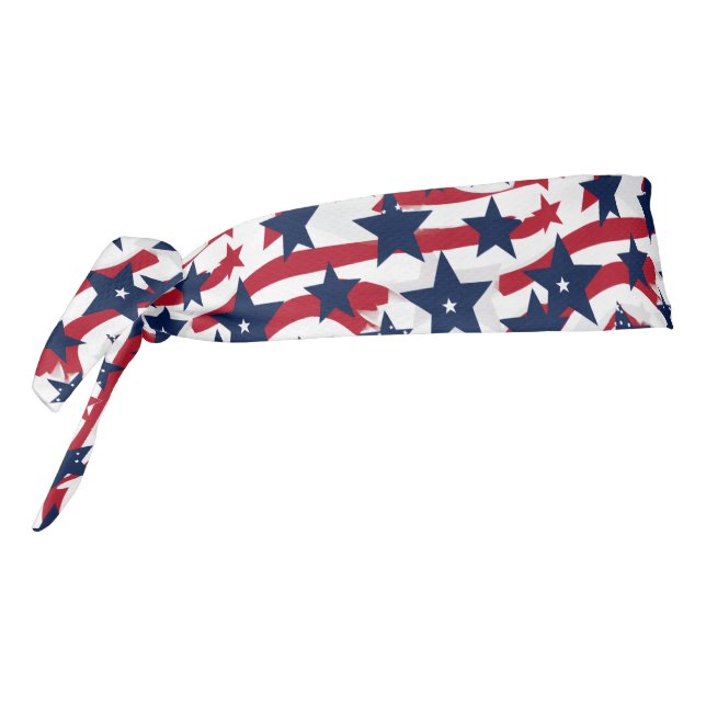 Patriotic Stars Tie Headband (Rotate 270)