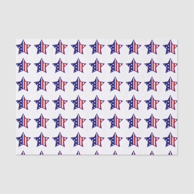 Patriotic Stars Tissue Paper (Front)