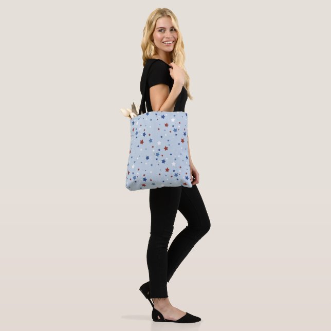 Patriotic Stars Tote Bag (On Model)