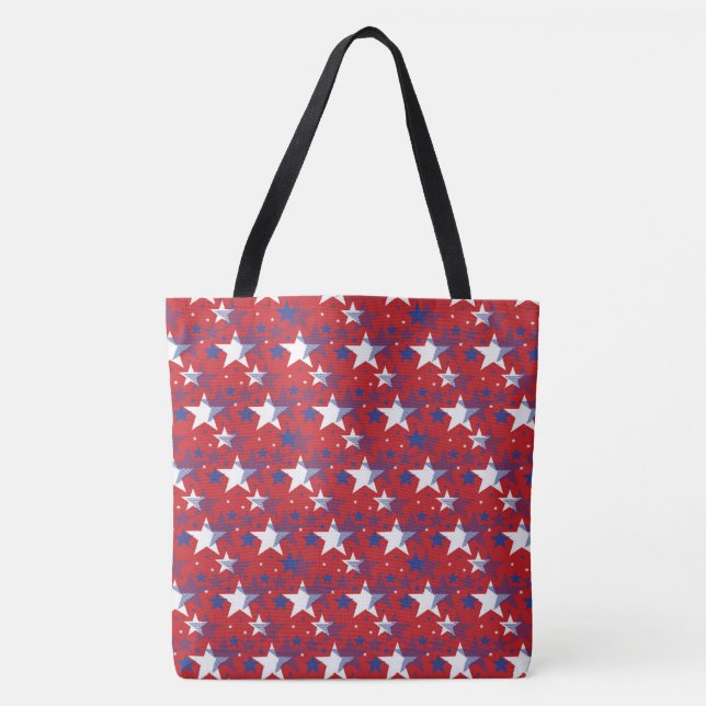 Patriotic Stars Tote Bag (Front)