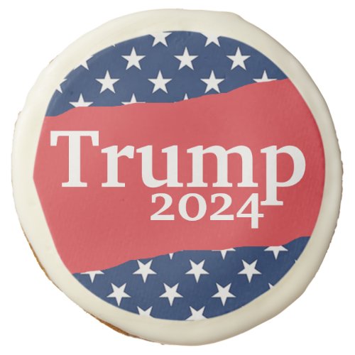 Patriotic Stars Trump 2024 Presidential Campaign Sugar Cookie