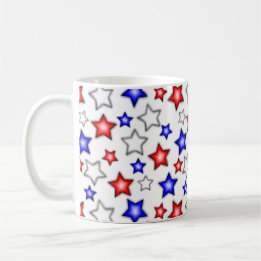 Patriotic Stars - White Coffee Mug