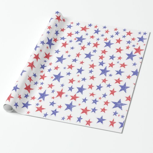 Patriotic Stars Wrapping Paper