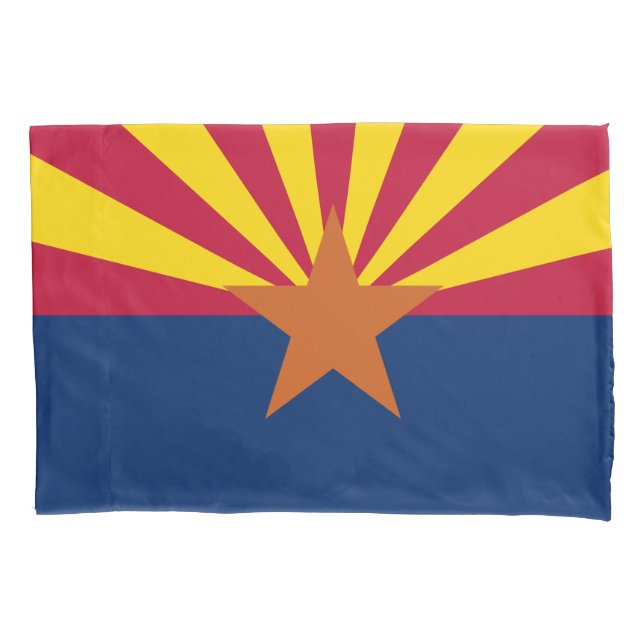 Patriotic State Flag of Arizona Pillow Case (Front)