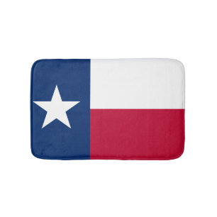 Patriotic State Flag of Texas Bathroom Mat