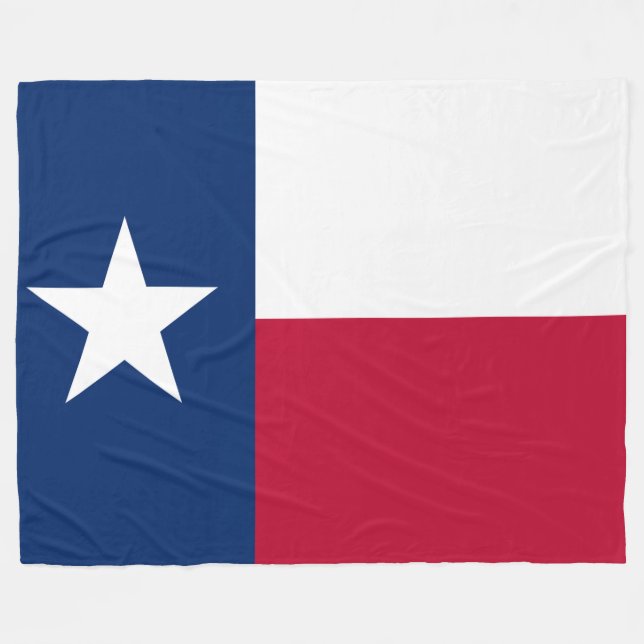Patriotic State Flag of Texas Fleece Blanket (Front (Horizontal))