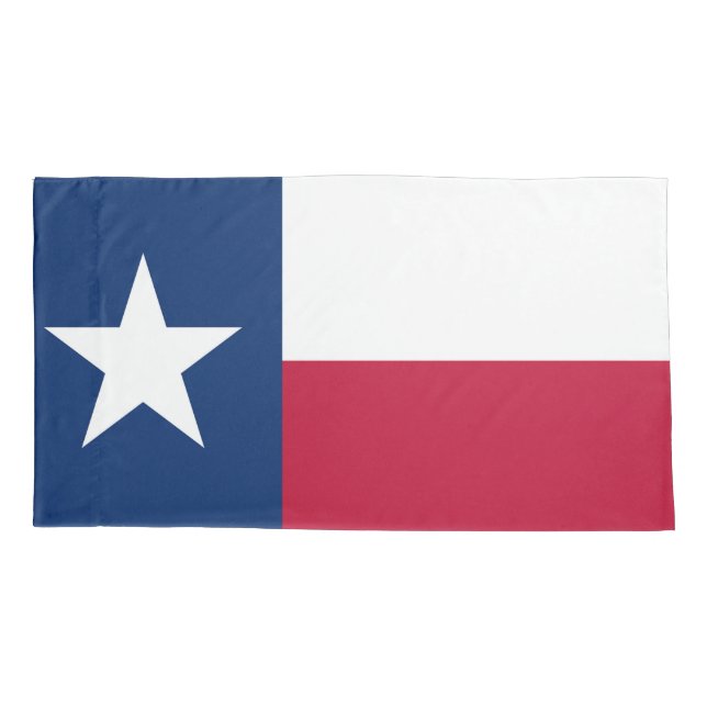 Patriotic State Flag of Texas Pillow Case (Back)
