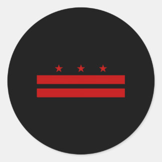 Patriotic State Flag Of Washington Dc Classic Round Sticker