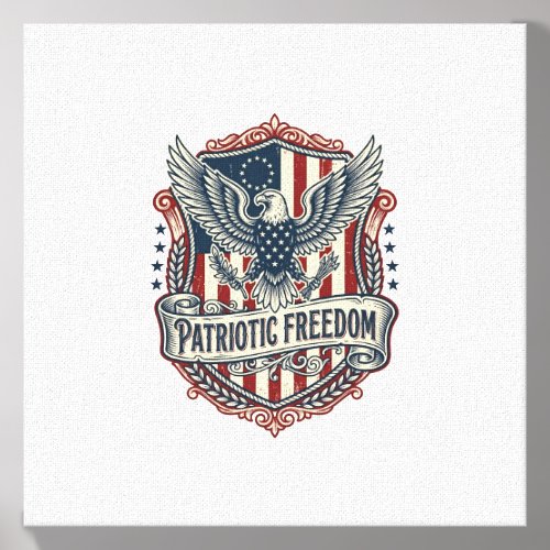 Patriotic State Pride Series Vector Graphic Tee (2 Canvas Photo Tile