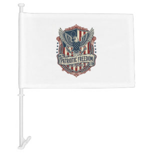 Patriotic State Pride Series Vector Graphic Tee (2 Car Flag