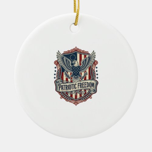 Patriotic State Pride Series Vector Graphic Tee (2 Ceramic Ornament