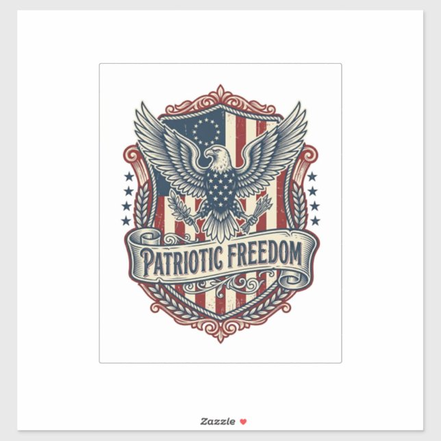 Patriotic State Pride Series Vector Graphic Tee (2 Sticker (Sheet)