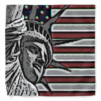 Patriotic Statue of Liberty Bandana