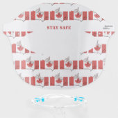 Patriotic Stay Safe CANADA FLAG Customizable Face Shield (Front w/Glasses)