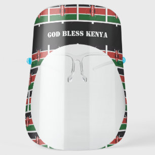 Patriotic Stay Safe Custom KENYA FLAG Face Shield