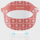 Patriotic Stay Safe HONG KONG FLAG Customizable Face Shield (Front w/Glasses)