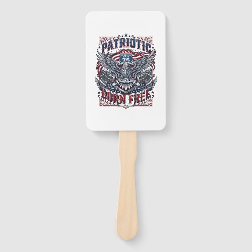 Patriotic Steel Road Guardian Biker Road Freedom P Hand Fan