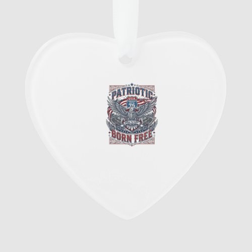 Patriotic Steel Road Guardian Biker Road Freedom P Ornament