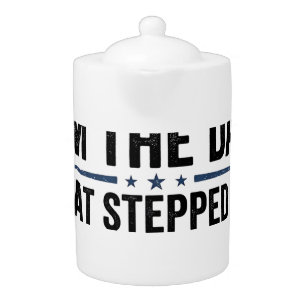 Patriotic Step Dad Eagle Vintage Shirt Design_1 Teapot