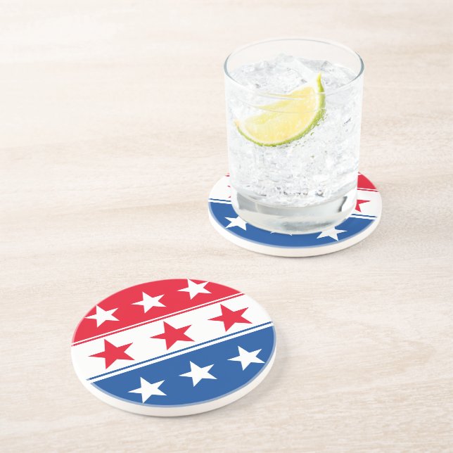 Patriotic Stone Coaster (Side)