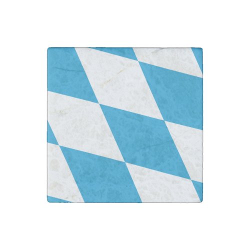 Patriotic stone magnet with Flag of Bavaria