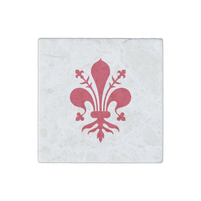 Patriotic stone magnet with Flag of Florence (Front)