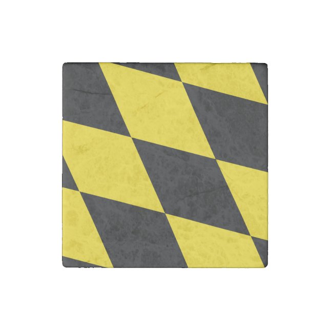 Patriotic stone magnet with Flag of Munich (Front)
