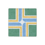 Patriotic stone magnet with Flag of Portland City