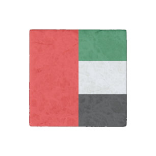 Patriotic stone magnet with Flag of UAE