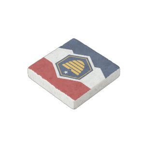 Patriotic stone magnet with Flag of Utah, USA
