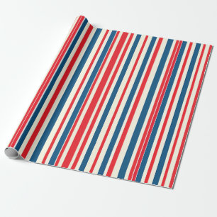 Patriotic Stripes Wrapping Paper