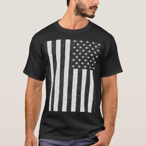 Patriotic Subdued Stone American Flag T_Shirt