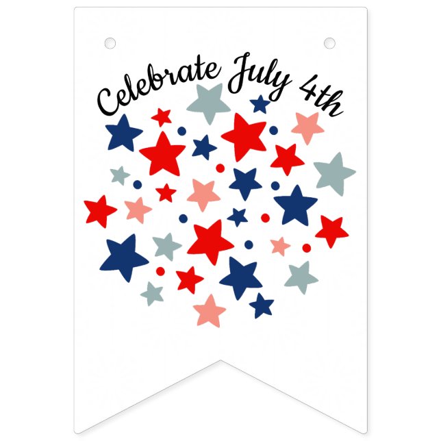 Patriotic Summer July 4th bunting Flags (First Flag)