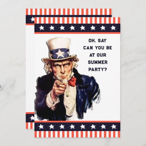 Patriotic Summer Party Invitation