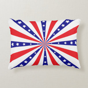 Patriotic Sun Burst Accent Pillow