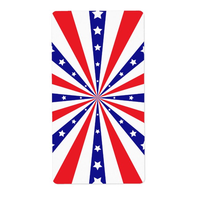 Patriotic Sun Burst Label (Front)