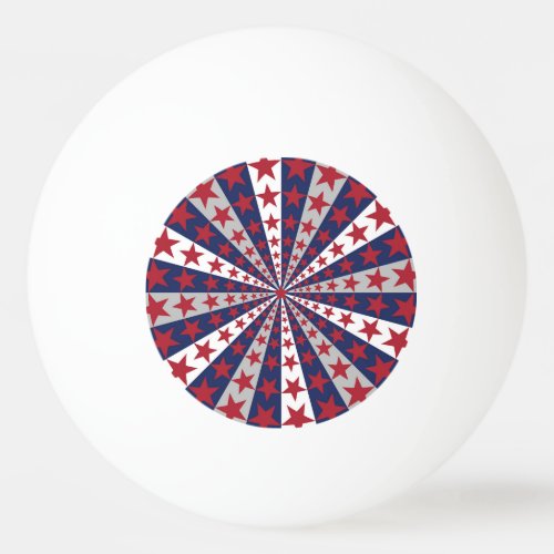 Patriotic Sunburst American Flag Artwork Ping Pong Ball