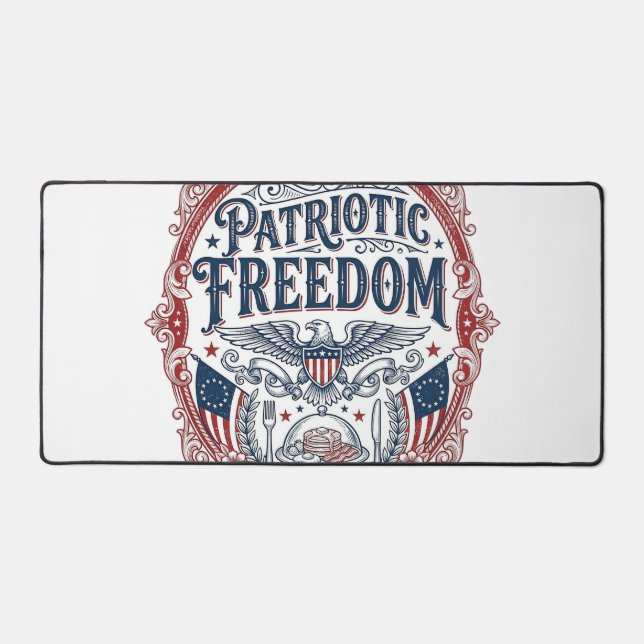 Patriotic Sunday Brunch Vector Graphic Tee_1 Desk Mat (Front)
