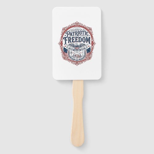Patriotic Sunday Brunch Vector Graphic Tee_1 Hand Fan