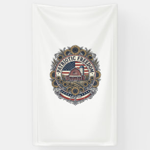 Patriotic Sunflower Farm Vector Graphic Tee_1 Banner