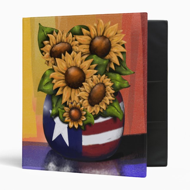 Patriotic Sunflowers Reflection Binder (Front/Inside)