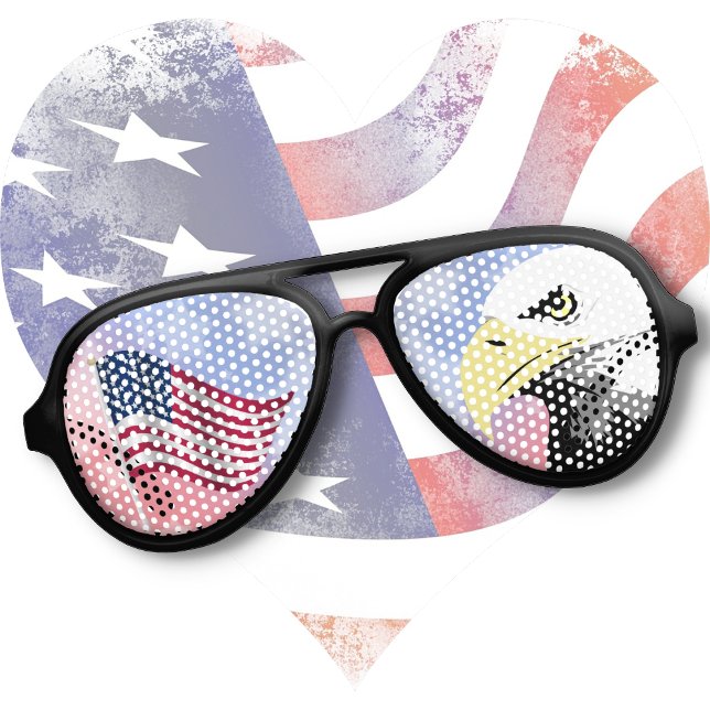 Patriotic SUNGLASSES - US Flag & Bald Eagle (Creator Uploaded)